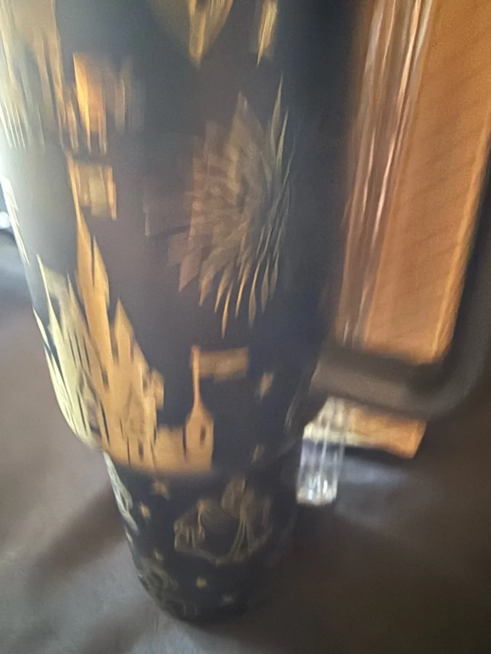New Stanley 40oz Black & Gold Laser Engraved Disney Castle Stainless Tumbler - Picture 6 of 13